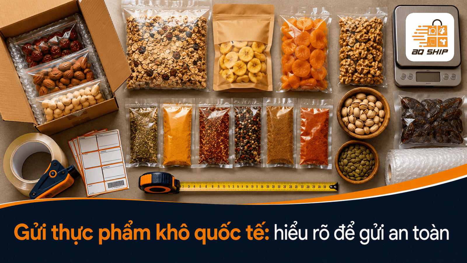 Gửi thực phẩm khô cho người thân: giới hạn thực tế tới đâu