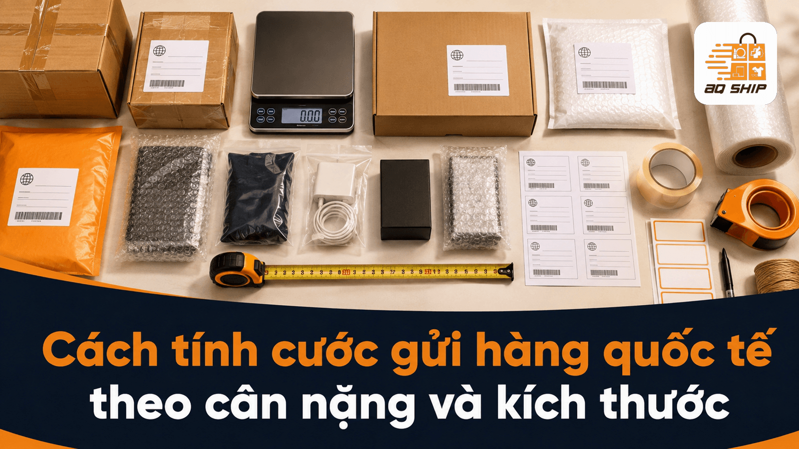 Cách tính cước gửi hàng quốc tế theo cân nặng và kích thước