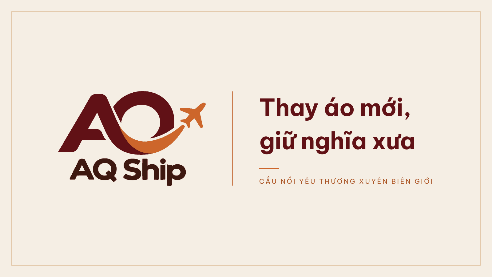 Logo mới của AQ Ship cùng câu Thay áo mới, giữ nghĩa xưa